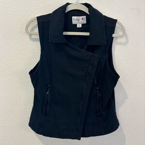 Anthropologie Marrakech Moto Vest in Black size Medium cotton spandex